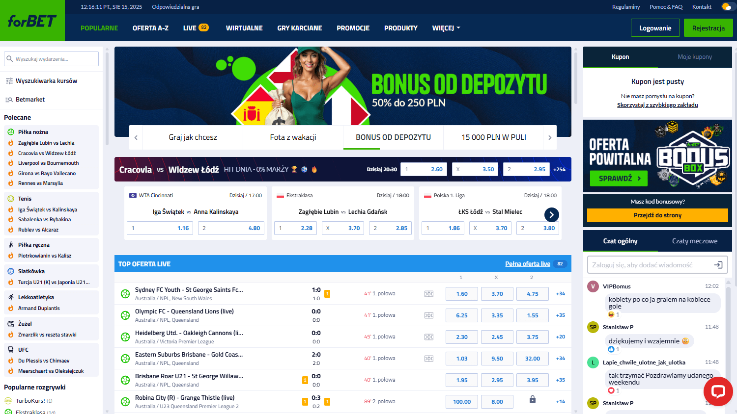 ForBET interface
